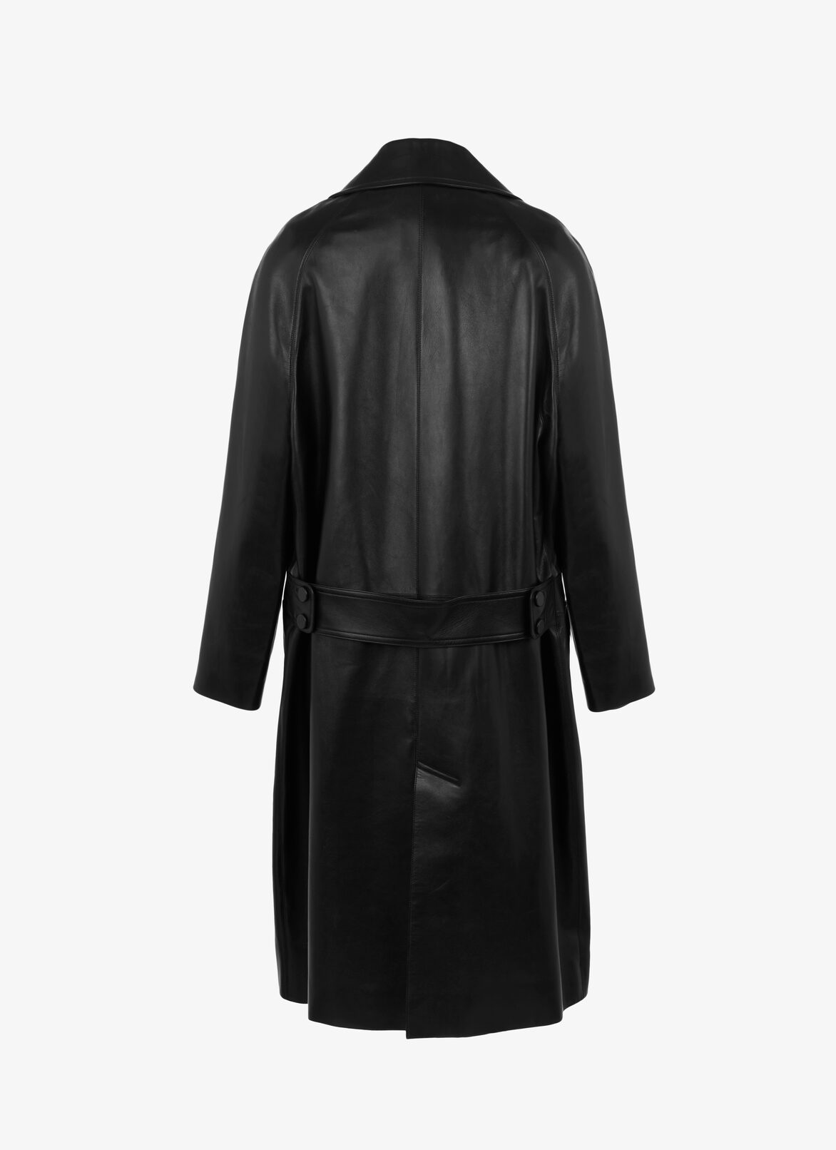 Alaïa Edition 1988 Tailored Men'S Style Leather Coat ALAÏA BLACK ALAÏA EDITION 1988 TAILORED MEN'S STYLE LEATHER COAT
